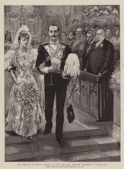 Le mariage du prince Adolphus de Teck et de Lady Margaret Grosvenor à Eaton Hall - Charles A. Cox